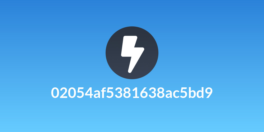 02054af5381638ac5bd9