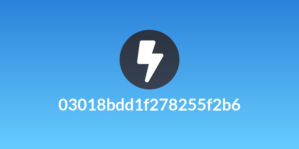 03018bdd1f278255f2b6