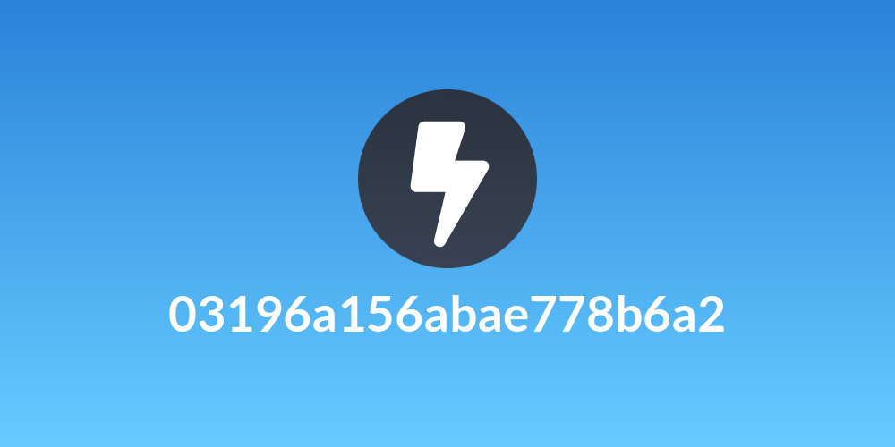 03196a156abae778b6a2