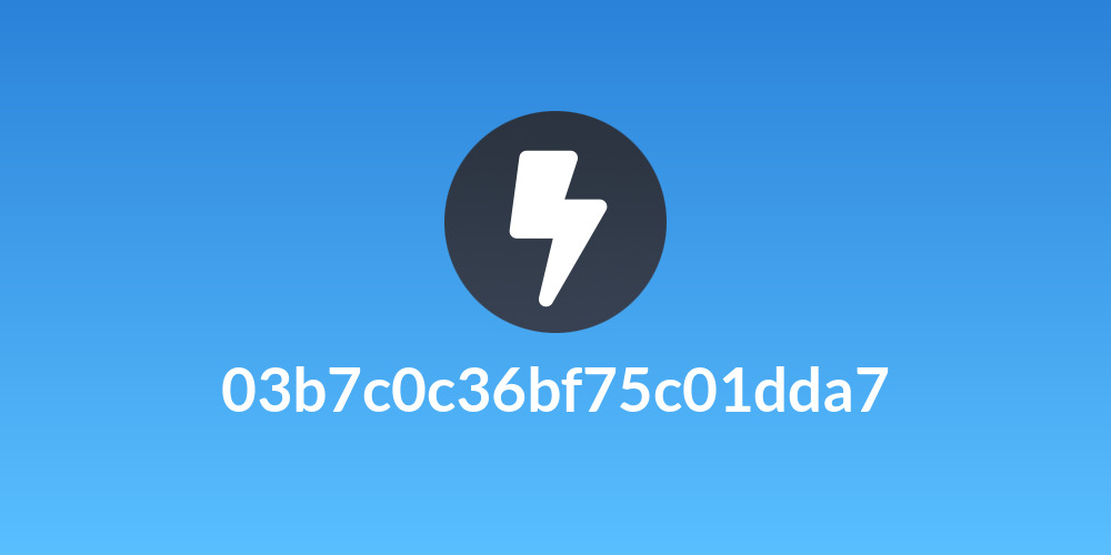 03b7c0c36bf75c01dda7