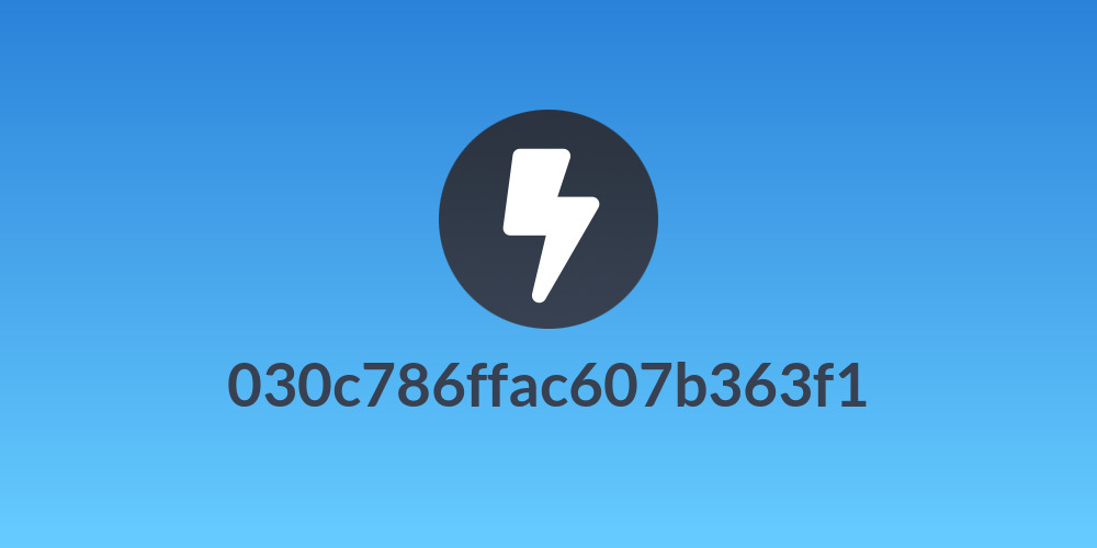 030c786ffac607b363f1