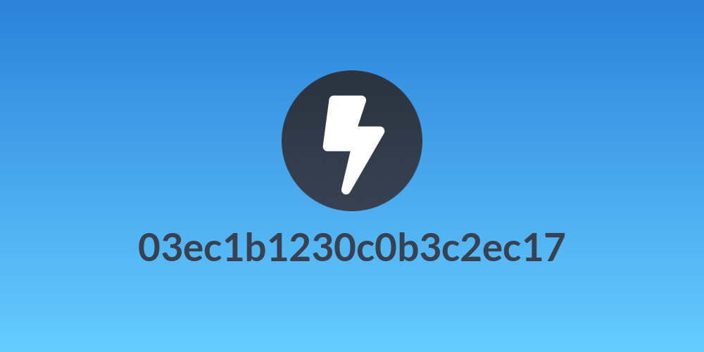 03ec1b1230c0b3c2ec17