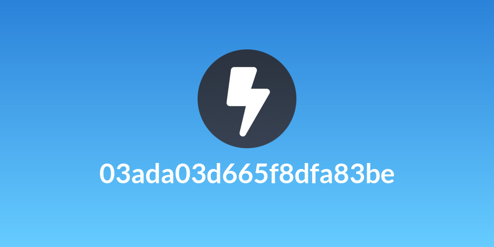 03ada03d665f8dfa83be