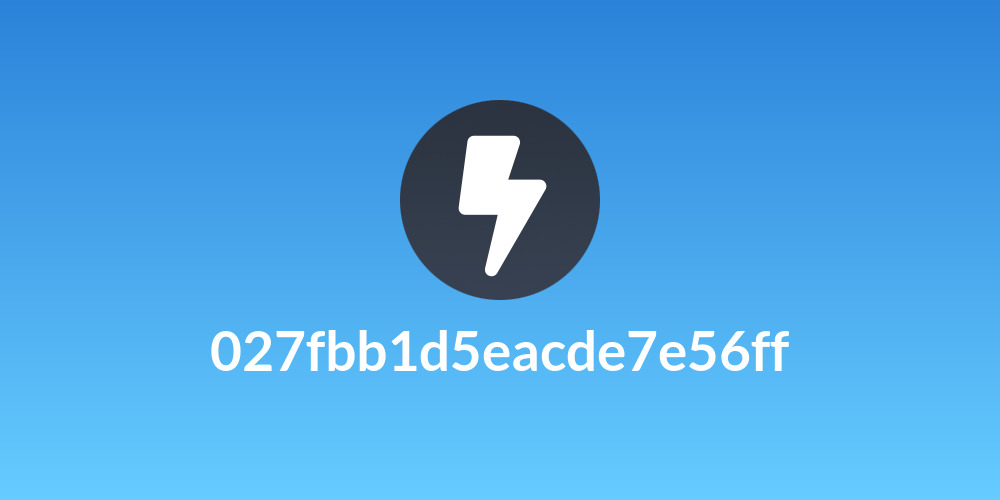 027fbb1d5eacde7e56ff