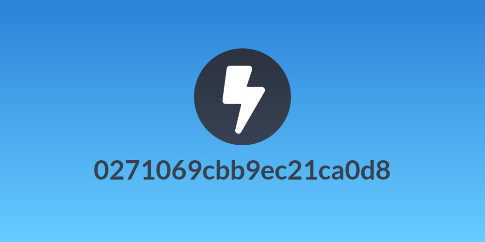 0271069cbb9ec21ca0d8