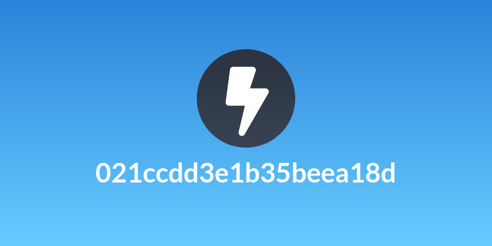 021ccdd3e1b35beea18d