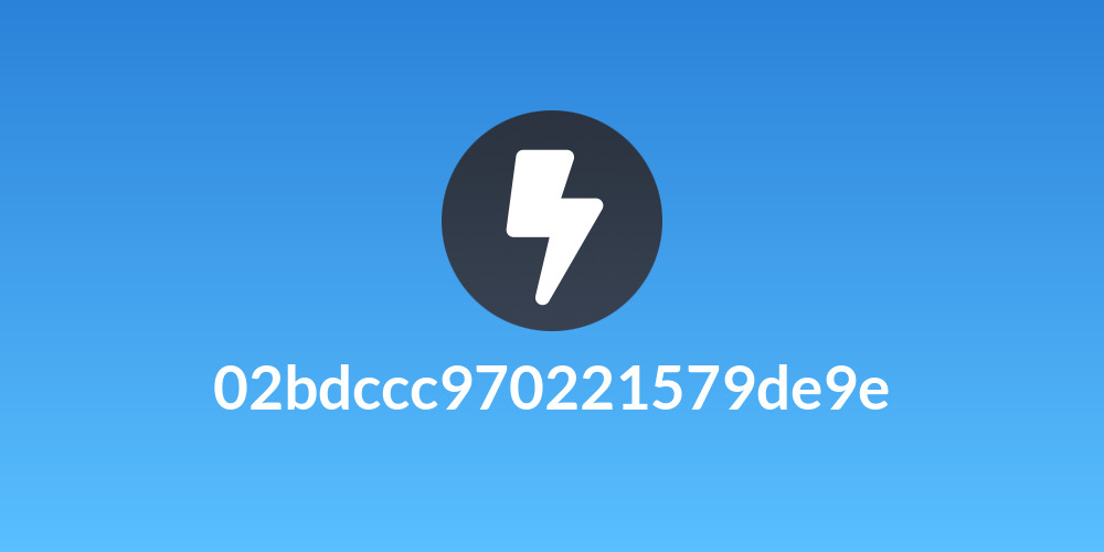 02bdccc970221579de9e
