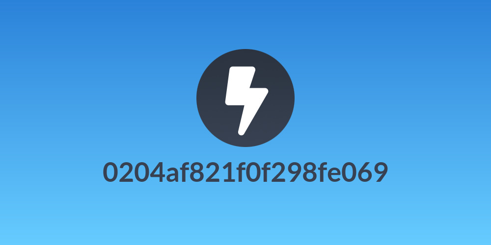 0204af821f0f298fe069