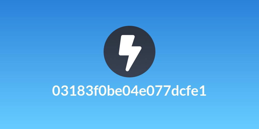 03183f0be04e077dcfe1