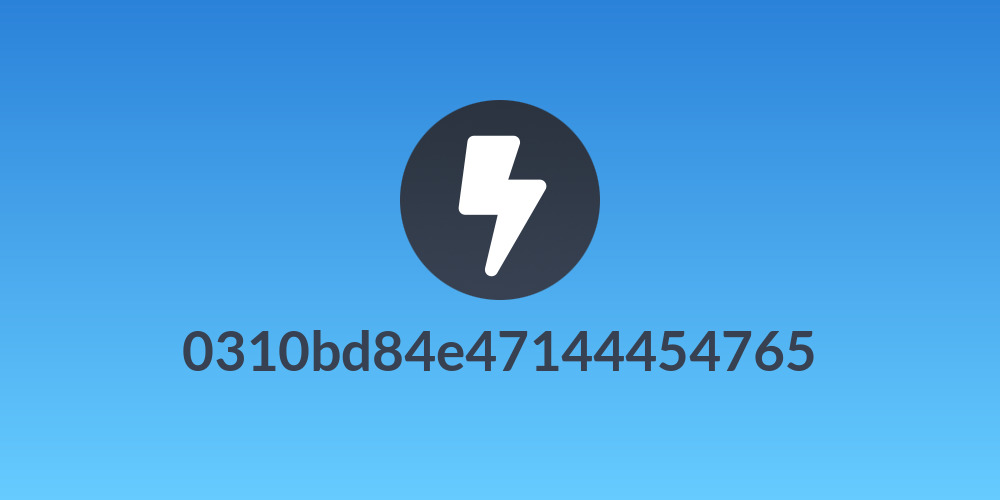0310bd84e47144454765
