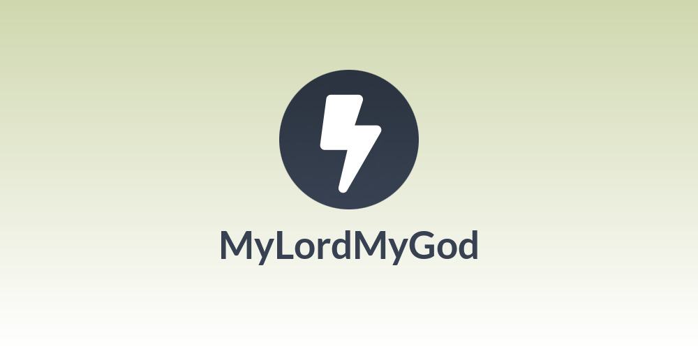 MyLordMyGod