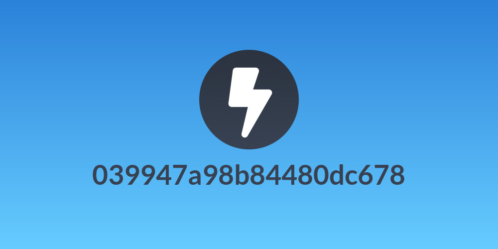 039947a98b84480dc678