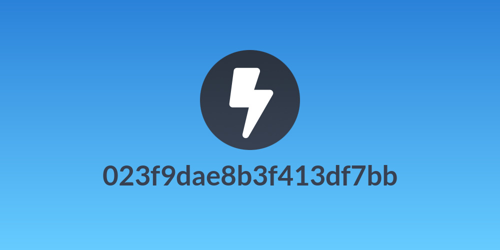 023f9dae8b3f413df7bb