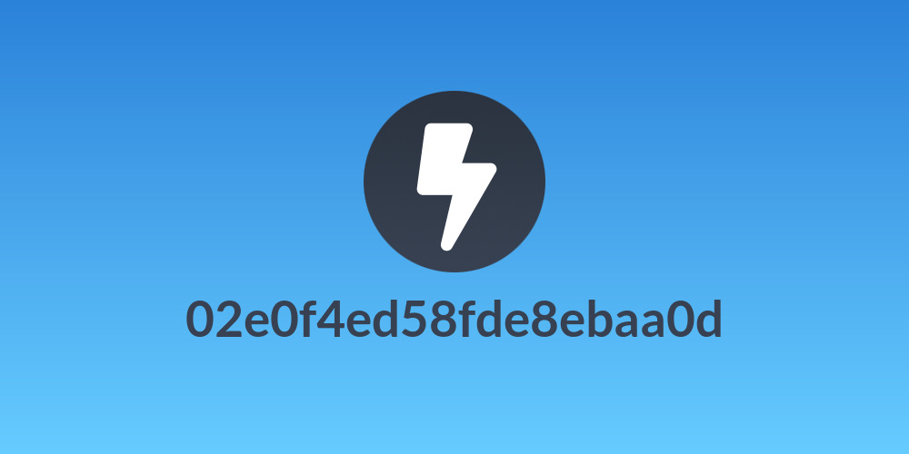 02e0f4ed58fde8ebaa0d