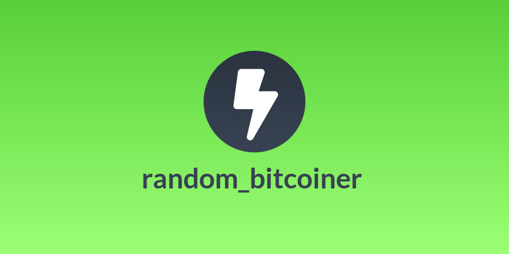 random_bitcoiner ⚡