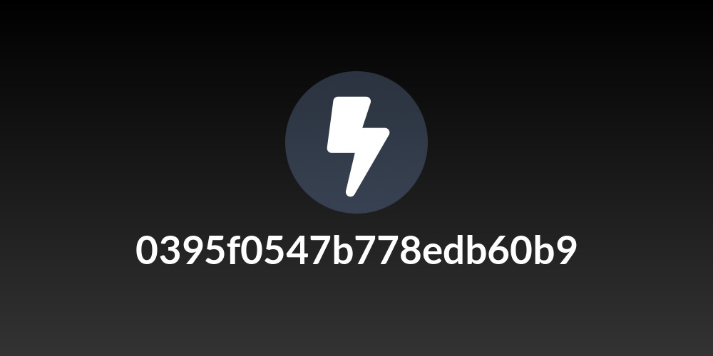 0395f0547b778edb60b9