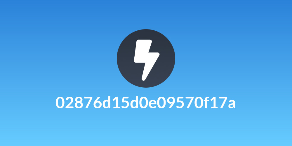 02876d15d0e09570f17a