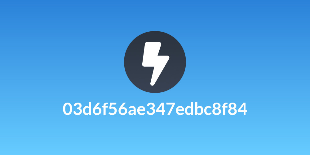 03d6f56ae347edbc8f84
