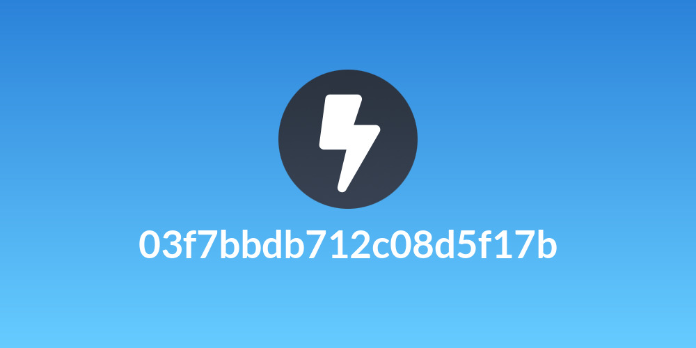 03f7bbdb712c08d5f17b