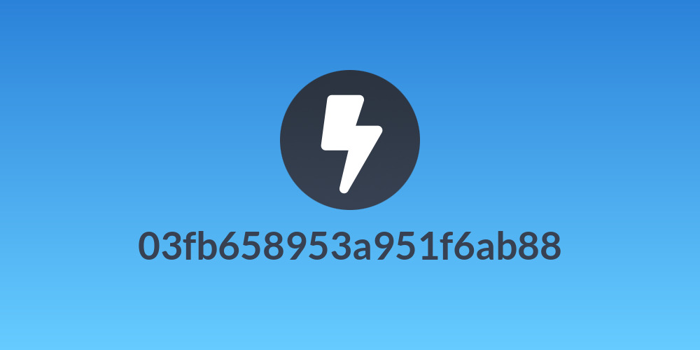 03fb658953a951f6ab88