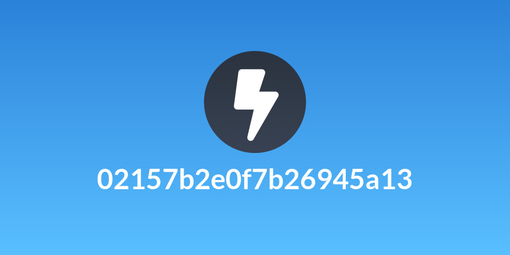 02157b2e0f7b26945a13
