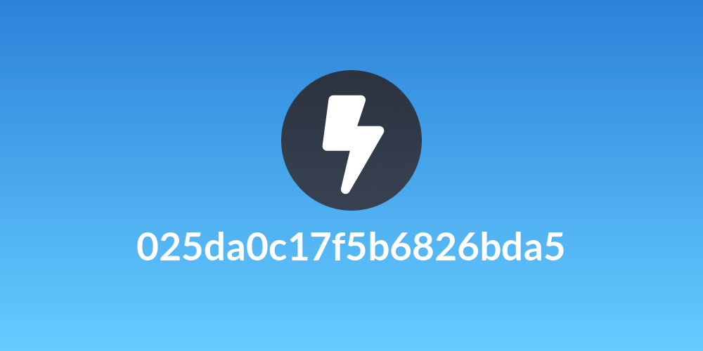 025da0c17f5b6826bda5