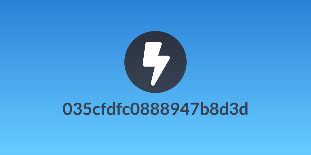 035cfdfc0888947b8d3d