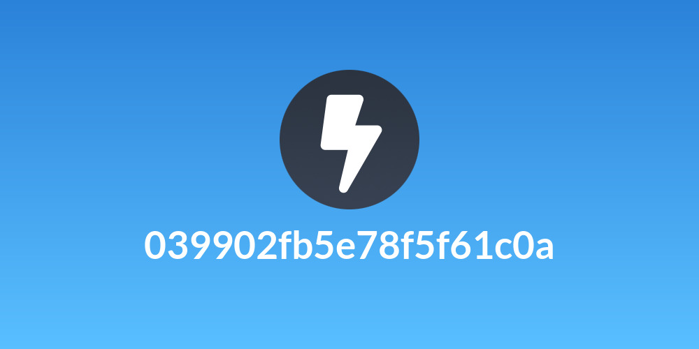 039902fb5e78f5f61c0a