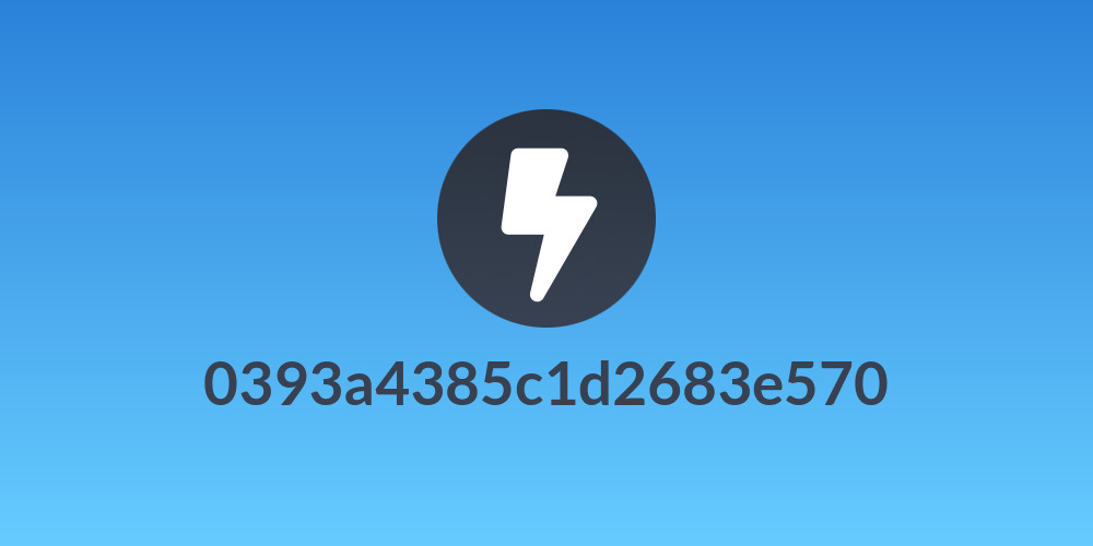 0393a4385c1d2683e570