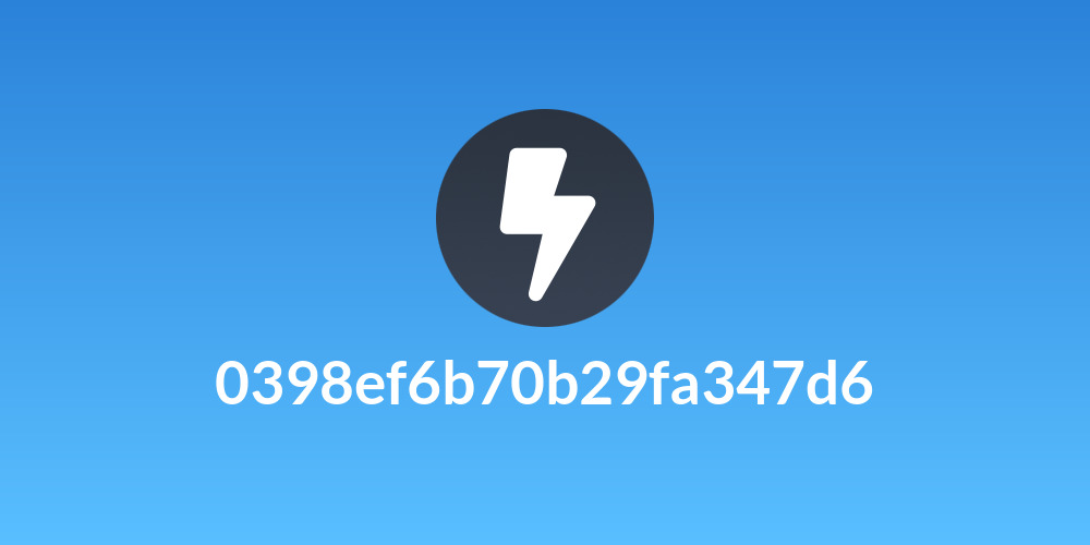 0398ef6b70b29fa347d6