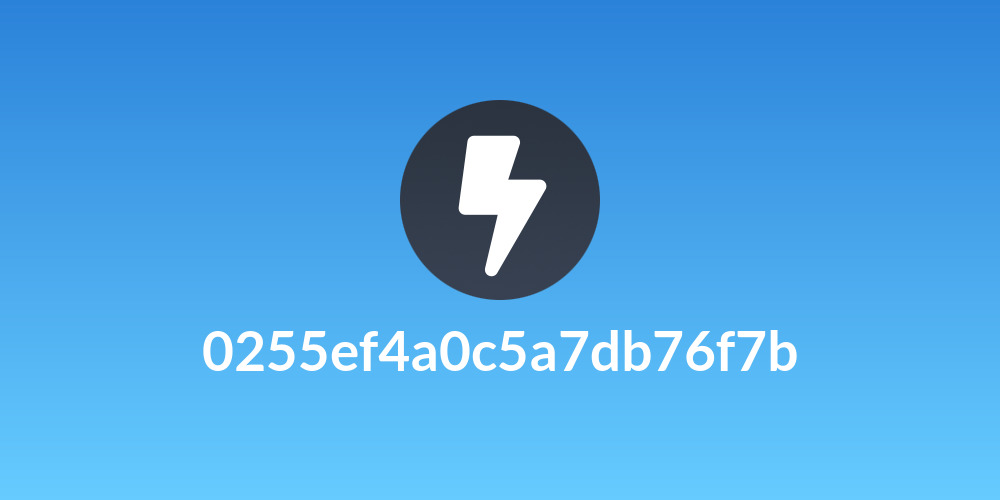 0255ef4a0c5a7db76f7b