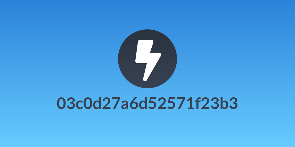 03c0d27a6d52571f23b3