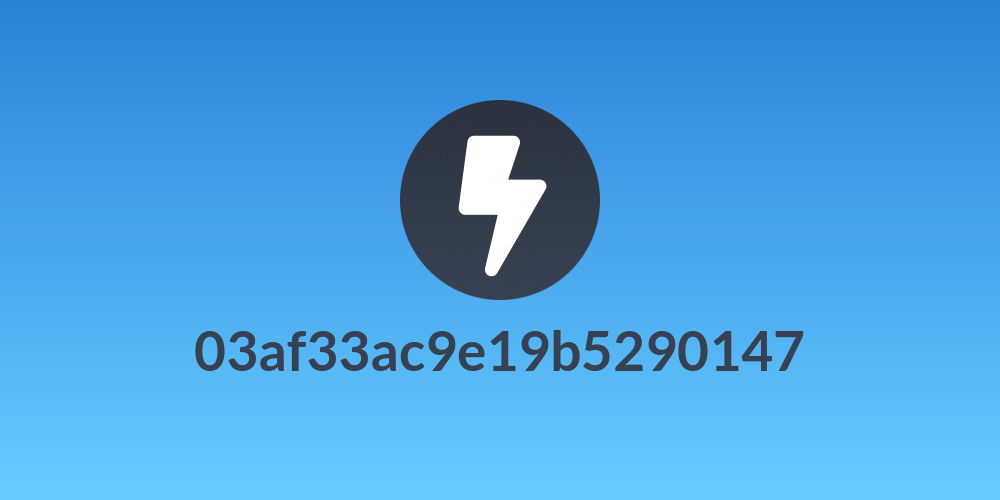 03af33ac9e19b5290147