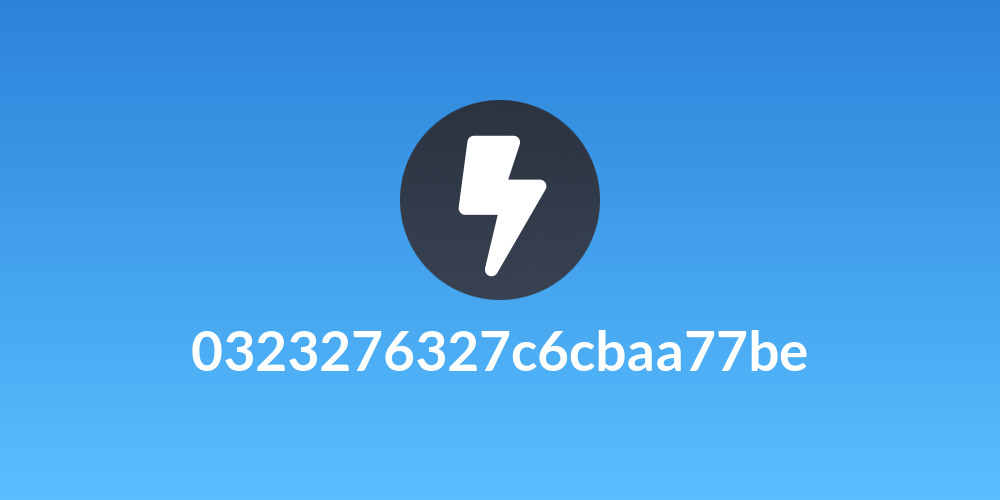 0323276327c6cbaa77be
