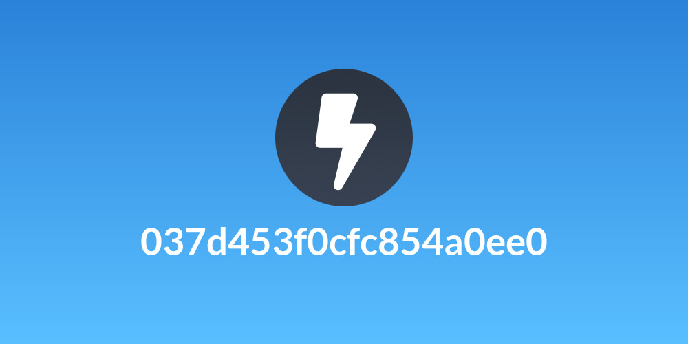 037d453f0cfc854a0ee0
