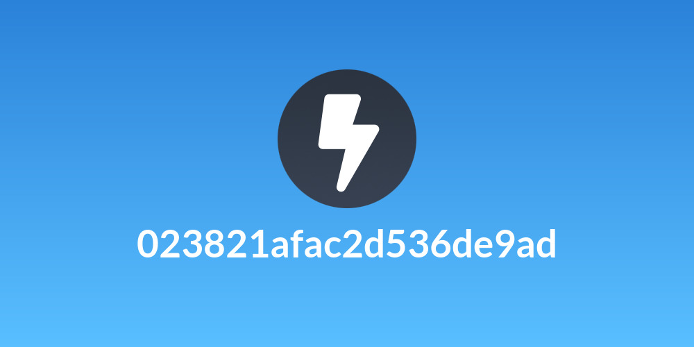 023821afac2d536de9ad
