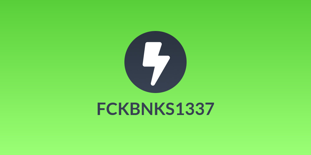 FCKBNKS1337