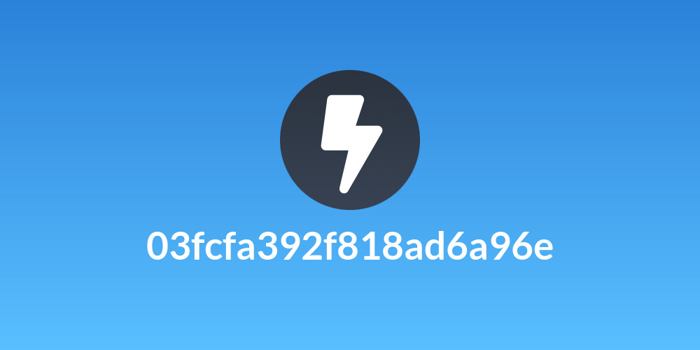 03fcfa392f818ad6a96e