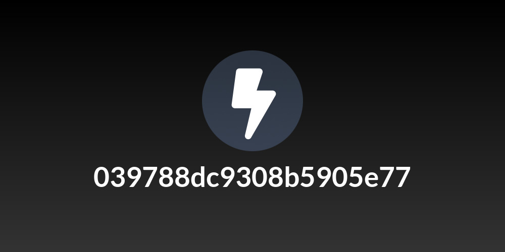 039788dc9308b5905e77