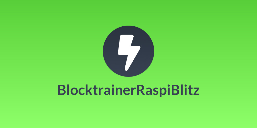 BlocktrainerRaspiBlitz