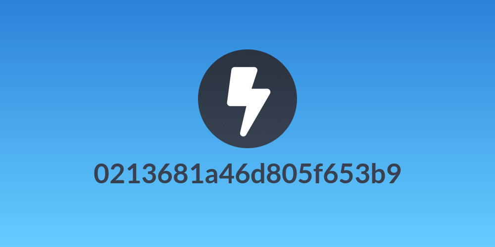 0213681a46d805f653b9