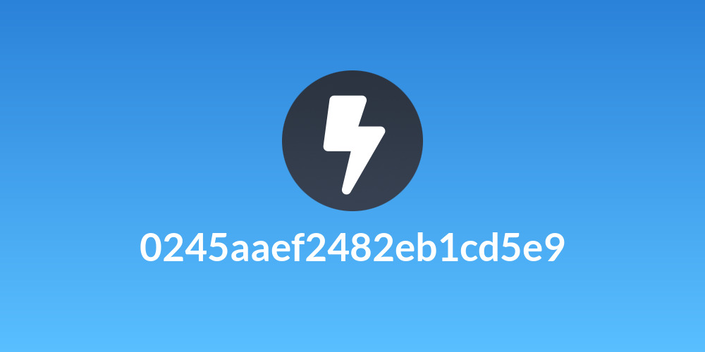 0245aaef2482eb1cd5e9