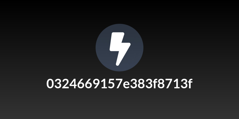 0324669157e383f8713f
