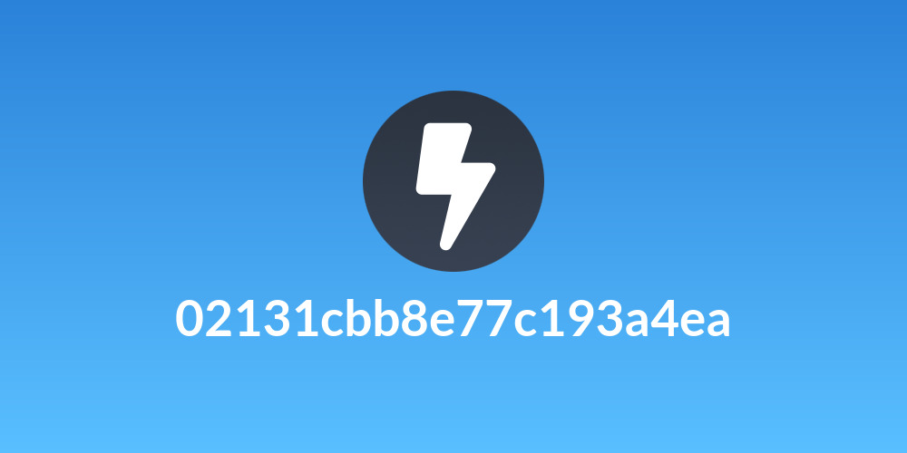 02131cbb8e77c193a4ea