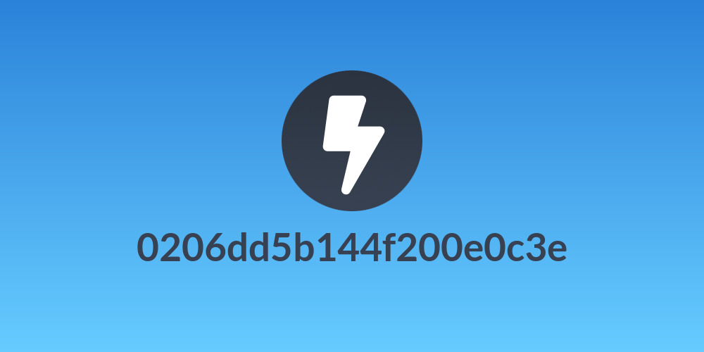 0206dd5b144f200e0c3e