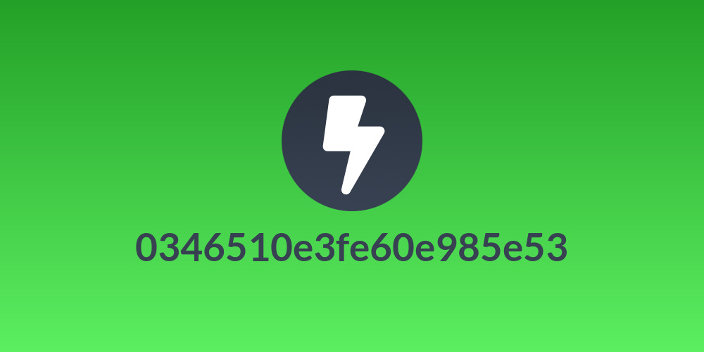 0346510e3fe60e985e53