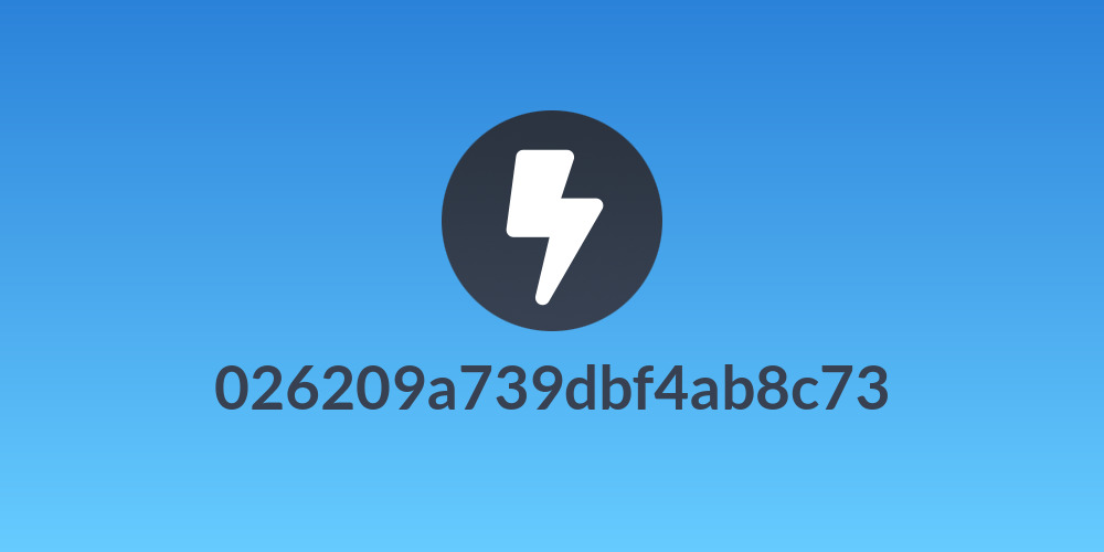 026209a739dbf4ab8c73