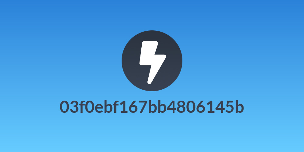03f0ebf167bb4806145b