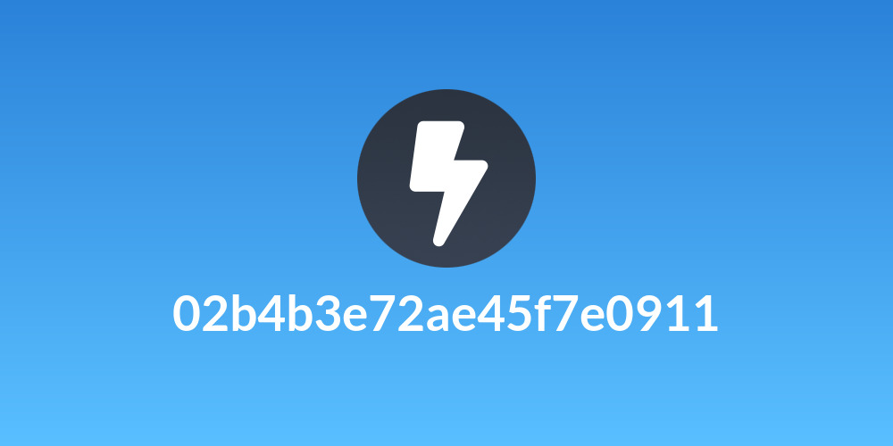 02b4b3e72ae45f7e0911
