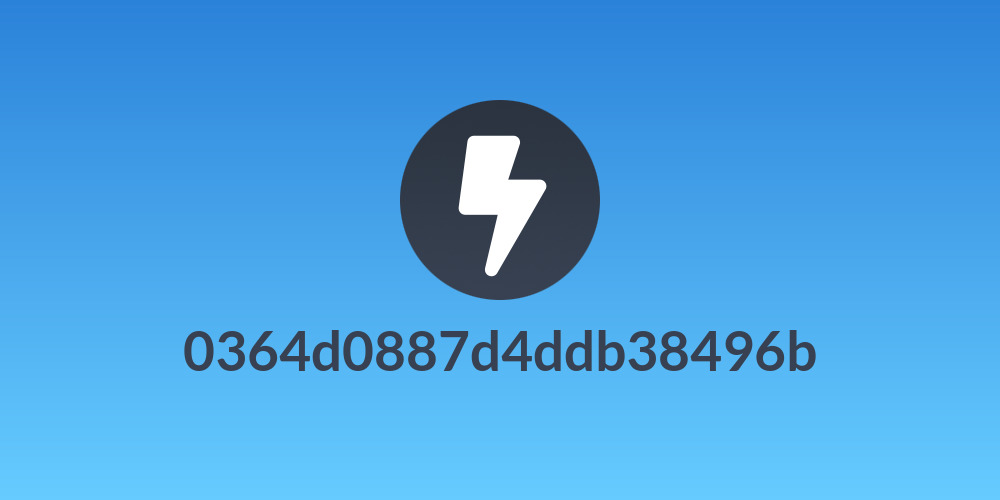 0364d0887d4ddb38496b